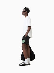 AllSaints Black Distortion Swimshorts - Image 6 of 9