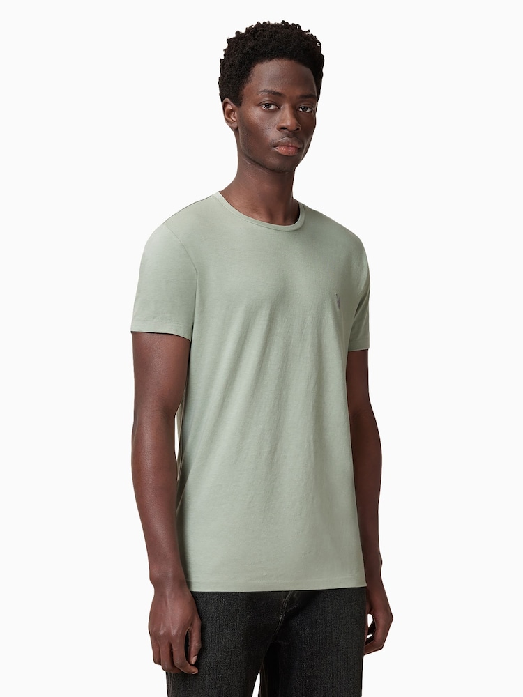AllSaints Green Tonic Short Sleeve Crew T-Shirt - Image 2 of 6