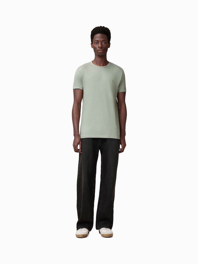 AllSaints Green Tonic Short Sleeve Crew T-Shirt - Image 3 of 6