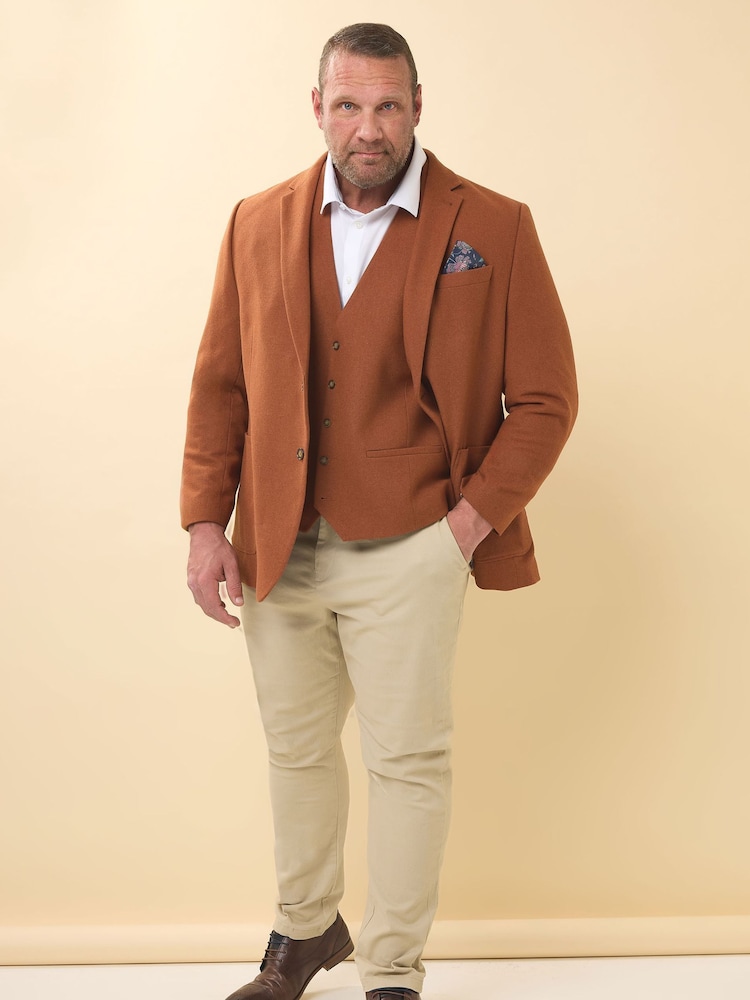 BadRhino Big & Tall Brown Tweed Suit Jacket - Image 2 of 4