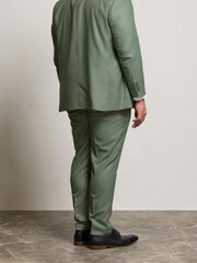 BadRhino Big & Tall Green Textured Suit Trousers - Image 3 of 6