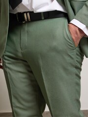 BadRhino Big & Tall Green Textured Suit Trousers - Image 4 of 6