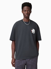 AllSaints Black Pride Distortion Short Sleeve 100% Organic Cotton T-Shirt - Image 1 of 7