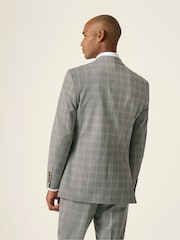 Skopes Grey Tailored Fit Dettori Check Suit Jacket - Image 2 of 6