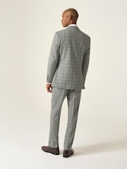 Skopes Grey Tailored Fit Dettori Check Suit Jacket - Image 3 of 6