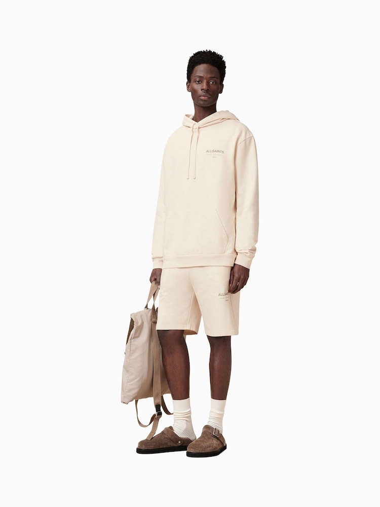 AllSaints Cream Underground Oth Hood 100% Organic Cotton Sweatshirt - Image 1 of 7 AllSaints Cream Underground Oth Hood 100% Organic Cotton Sweatshirt - Image 1 of 7