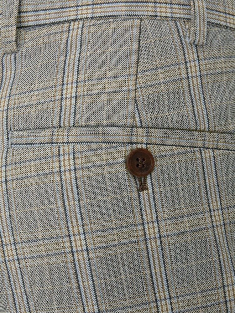 Skopes Grey Tailored Fit Dettori Check Suit Trousers - Image 5 of 5