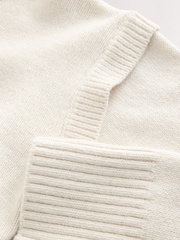 Ecru Cotton/Wool Blend Double Layer Jumper - Image 8 of 8