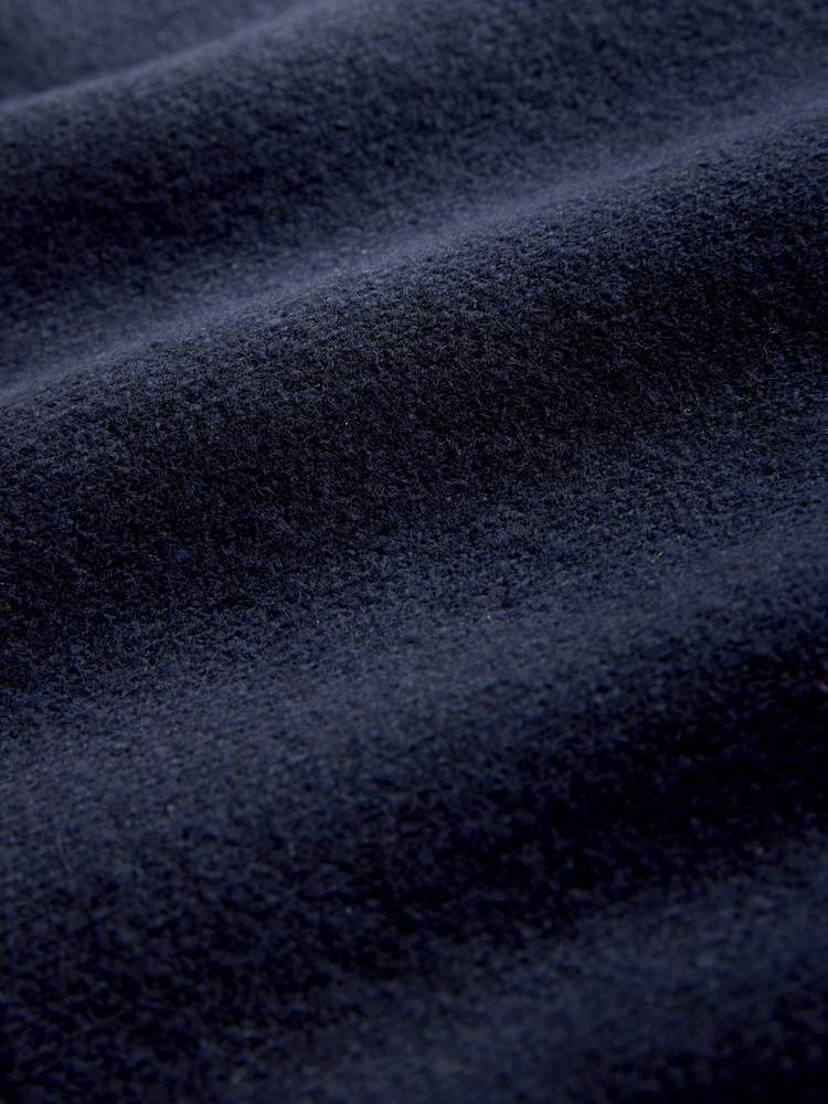 Navy Blue Supersoft High Neck Seam Detail Jumper - Image 3 of 3
