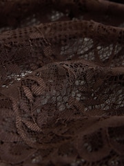 Chocolate Brown Animal Print 2 in 1 Jumper Slip Dress - Image 3 of 4