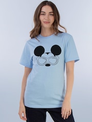 Brands In Blue Women Boyfriend Fit Disney Mickey Mouse Sunglasses 100% Cotton T-Shirt - Image 2 of 4
