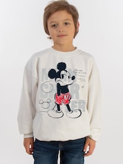 Brands In White Boys Disney Mickey Mouse Main Character Sweatshirt - Image 1 of 4