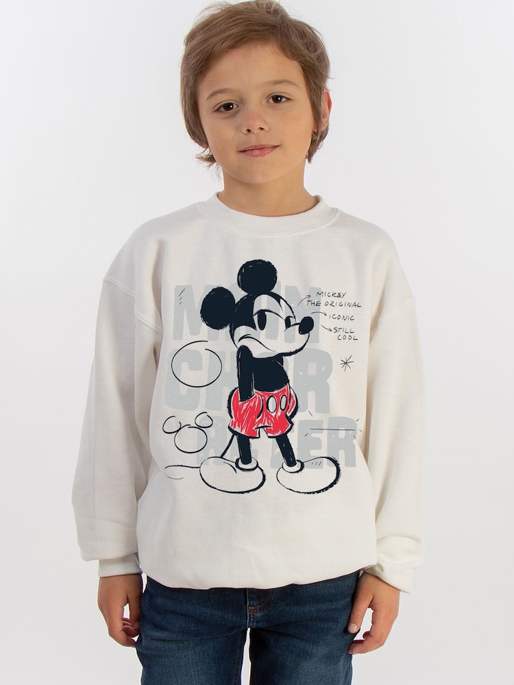 Brands In White Boys Disney Mickey Mouse Main Character Sweatshirt - Image 1 of 4