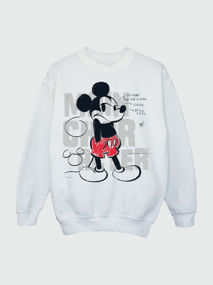 Brands In White Boys Disney Mickey Mouse Main Character Sweatshirt - Image 3 of 4