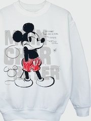 Brands In White Boys Disney Mickey Mouse Main Character Sweatshirt - Image 4 of 4