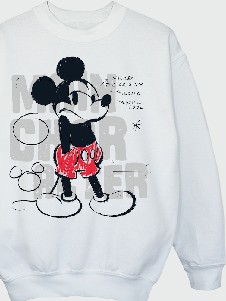 Brands In White Boys Disney Mickey Mouse Main Character Sweatshirt - Image 4 of 4