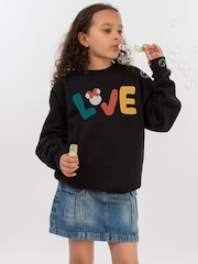 Brands In Black Girls Disney Minnie Mouse Love Sweatshirt - Image 1 of 4