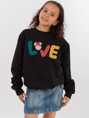 Brands In Black Girls Disney Minnie Mouse Love Sweatshirt - Image 2 of 4