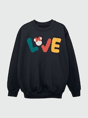 Brands In Black Girls Disney Minnie Mouse Love Sweatshirt - Image 3 of 4