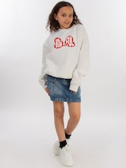 Brands In White Girls Disney Minnie Mouse Bowtiful Sweatshirt - Image 2 of 4
