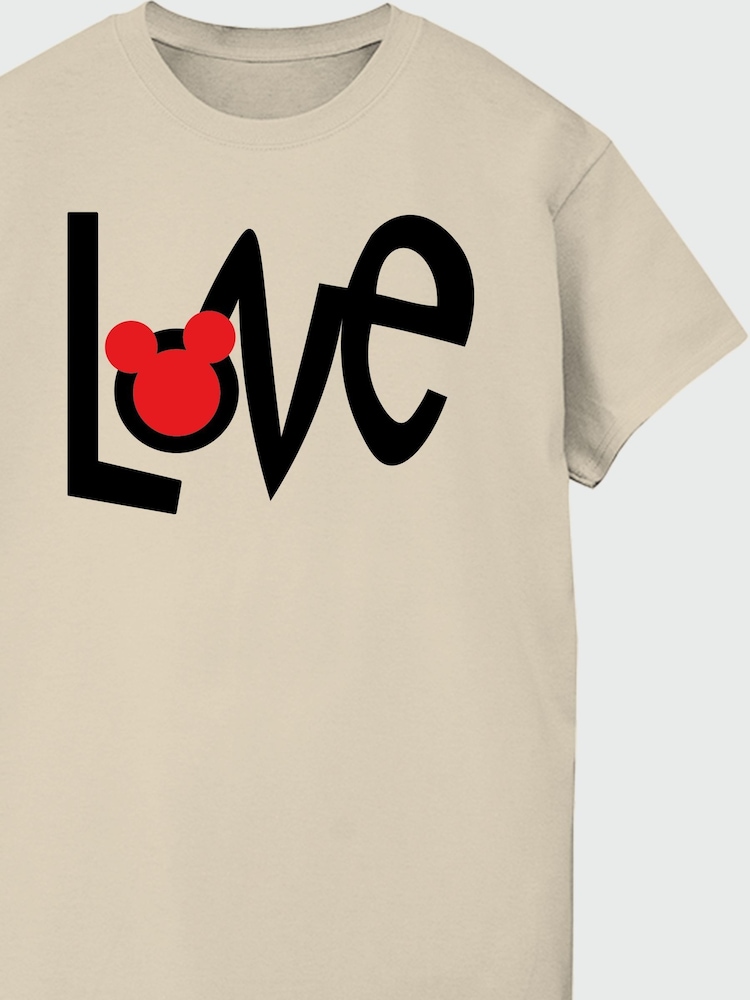 Brands In Natural Women Boyfriend Fit Disney Minnie Mouse Love 100% Cotton T-Shirt - Image 4 of 4
