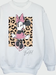 Brands In White Disney Minnie Mouse So Bowtiful Sweatshirt - Image 4 of 4