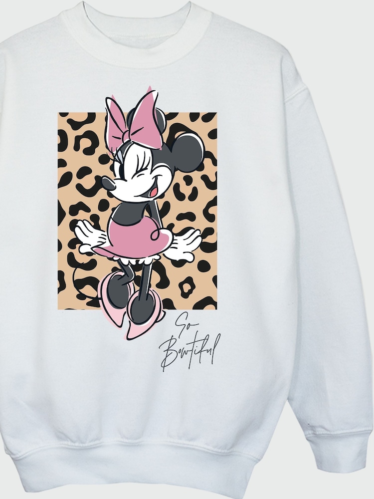 Brands In White Disney Minnie Mouse So Bowtiful Sweatshirt - Image 4 of 4