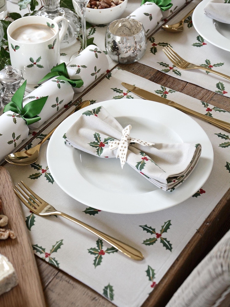 Sophie Allport Holly & Berry Placemats Set of 4 - Slika 1 iz 2