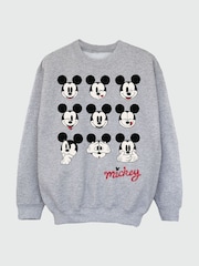 Brands In Grey Boys Disney Mickey Mouse Many Faces Sweatshirt - Image 3 of 4