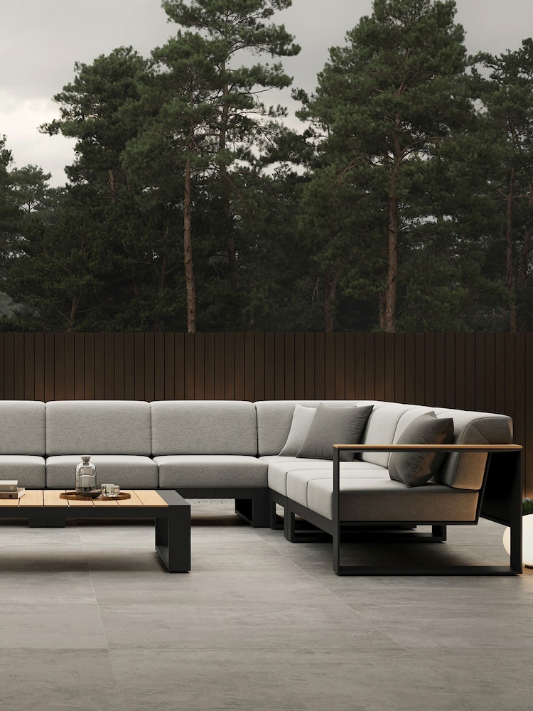 Nth Degree Dark Grey N5 Garden 8 Seater Corner Sofa - Image 1 of 4