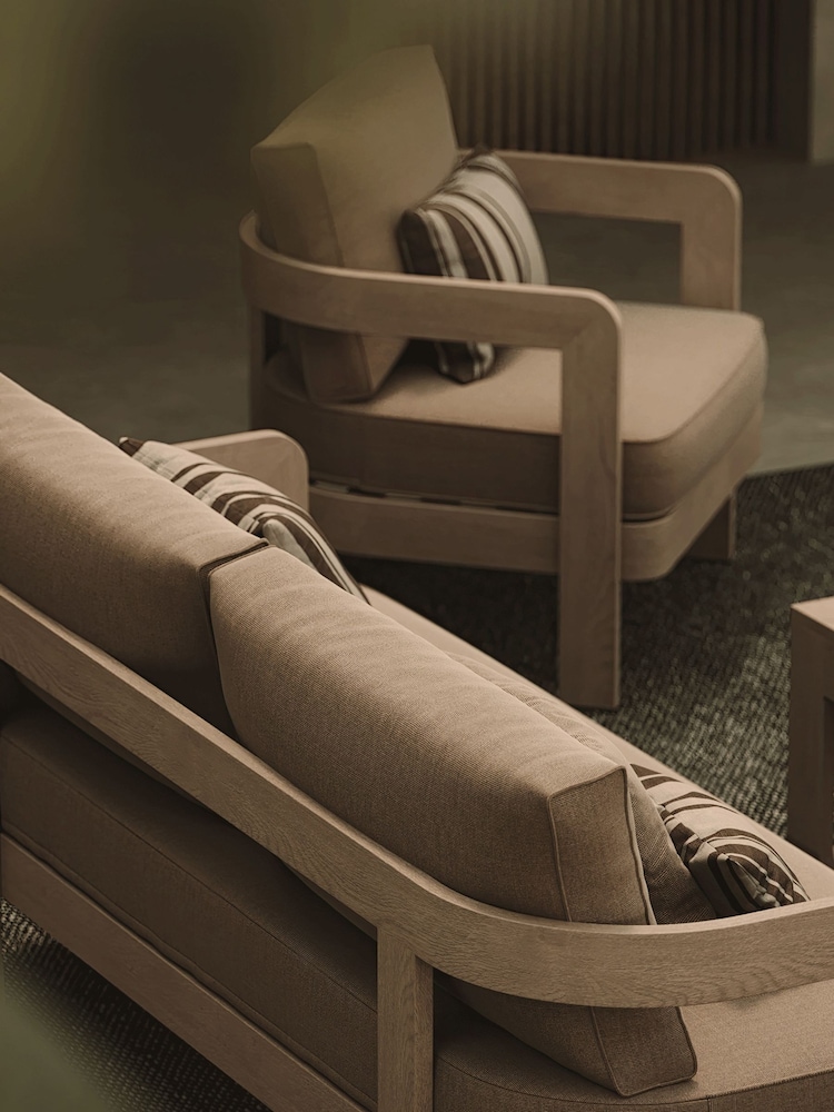 Nth Degree Wheat Canvas N3 Garden Three Seater Sofa - Image 2 of 5