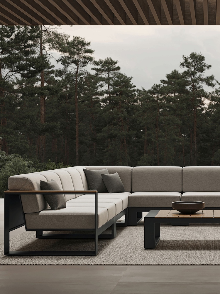 Nth Degree Dark Grey N5 Garden 6 Seater Corner Sofa - Image 1 of 4