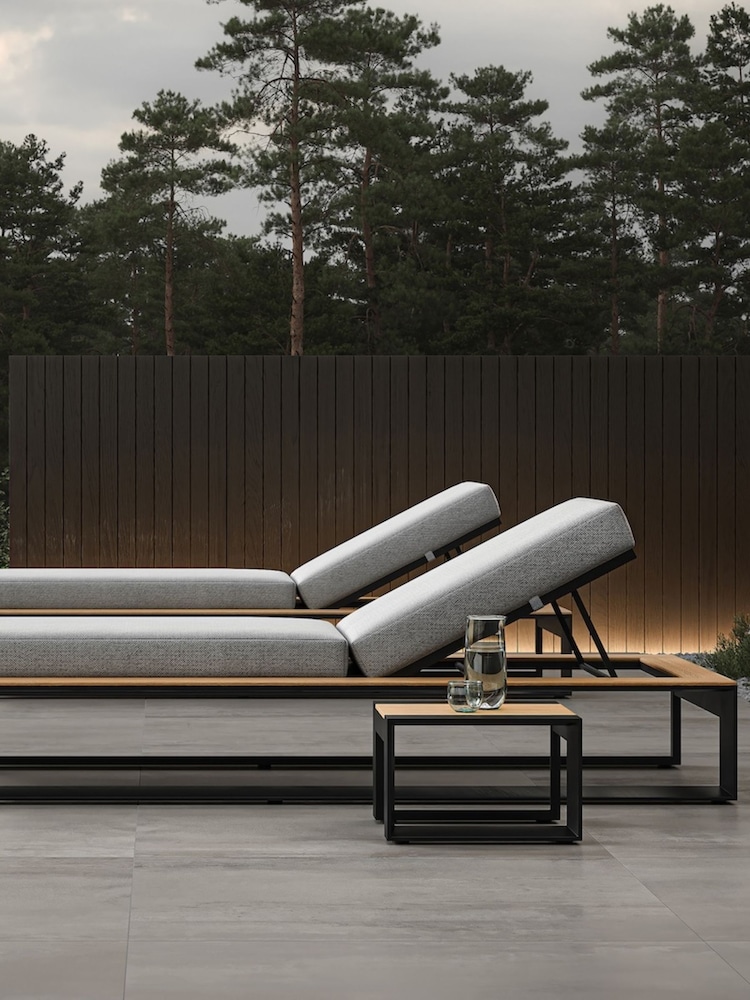 Nth Degree Dark Grey N5 Garden Sun Lounger - Image 2 of 4 Nth Degree Dark Grey N5 Garden Sun Lounger - Image 2 of 4