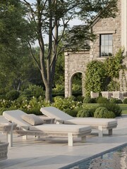 Nth Degree Beige N7 Garden Sun Lounger - Image 1 of 4