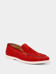 Joe Browns Red Suede Slip-On Summer Shoes - Image 4 of 6