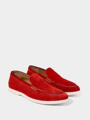 Joe Browns Red Suede Slip-On Summer Shoes - Image 5 of 6