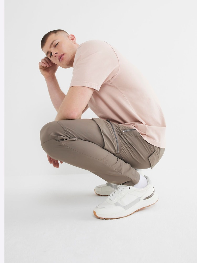 River Island Natural Skinny Fit Cargo Trousers - Image 2 of 6
