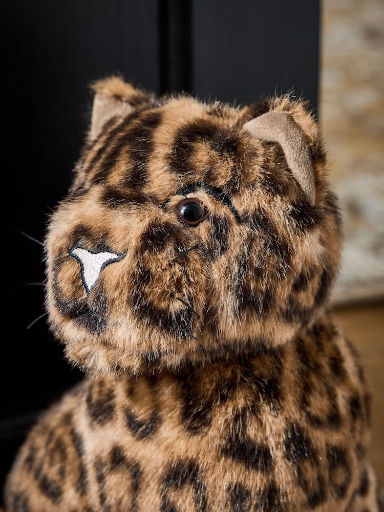Animal Faux Fur Leopard Doorstop - Image 2 of 4 Animal Faux Fur Leopard Doorstop - Image 2 of 4
