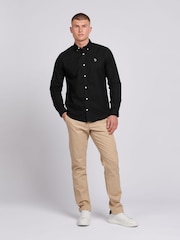 U.S. Polo Assn. Black Mens Peached 100% Cotton Oxford Shirt - Image 3 of 6