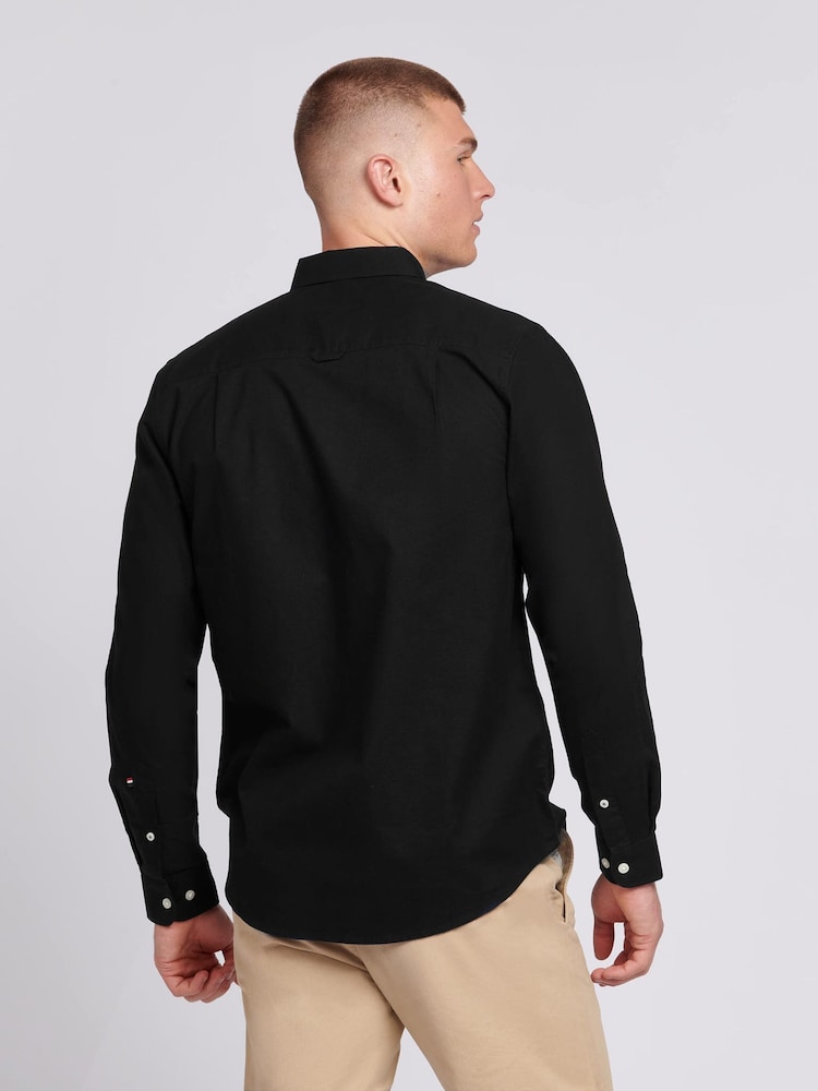 U.S. Polo Assn. Black Mens Peached 100% Cotton Oxford Shirt - Image 4 of 6