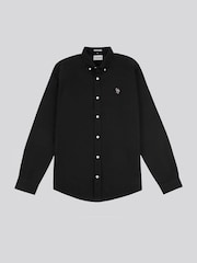 U.S. Polo Assn. Black Mens Peached 100% Cotton Oxford Shirt - Image 5 of 6