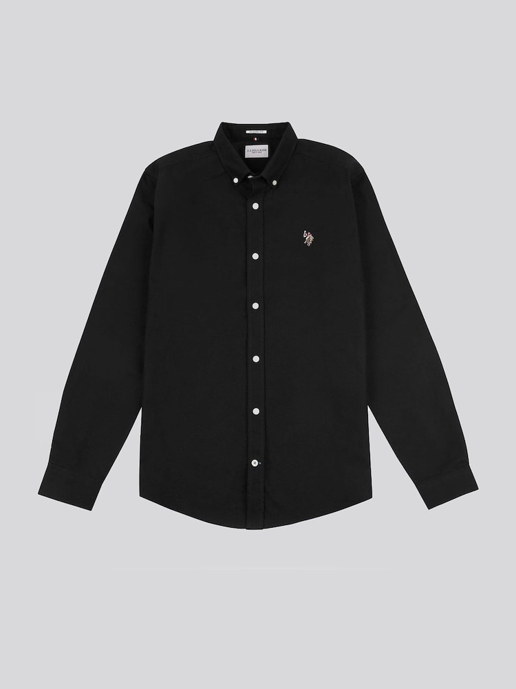 U.S. Polo Assn. Black Mens Peached 100% Cotton Oxford Shirt - Image 5 of 6