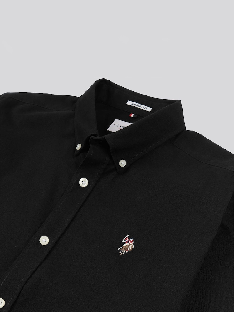 U.S. Polo Assn. Black Mens Peached 100% Cotton Oxford Shirt - Image 6 of 6