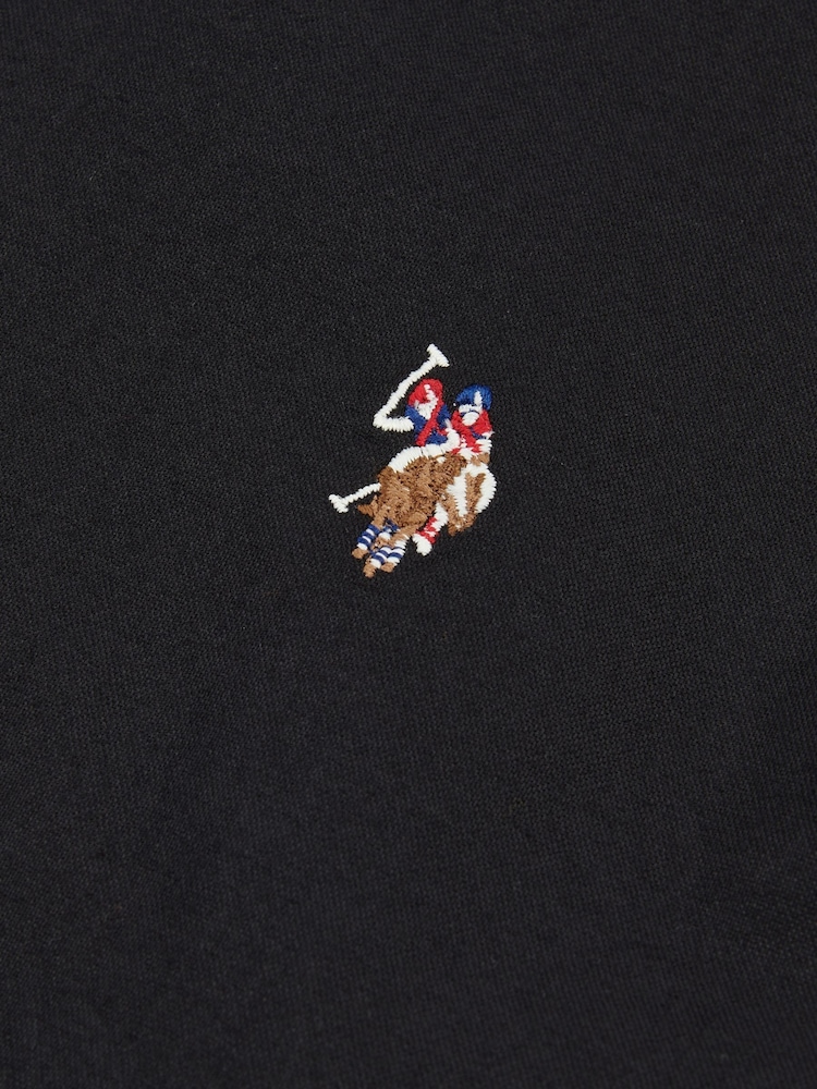 U.S. Polo Assn. Black Mens Peached 100% Cotton Oxford Shirt - Image 8 of 8