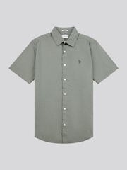 U.S. Polo Assn. Green Mens Linen Blend Short Sleeve Shirt - Image 5 of 7