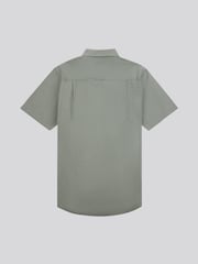 U.S. Polo Assn. Green Mens Linen Blend Short Sleeve Shirt - Image 6 of 7