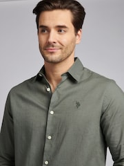U.S. Polo Assn. Green Mens Blend Shirt - Image 2 of 7