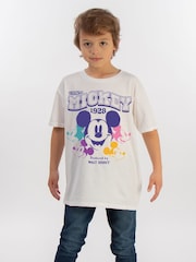 Brands In White Boys Disney Mickey Mouse Original 100% Cotton T-Shirt - Image 2 of 4