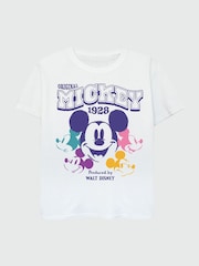 Brands In White Boys Disney Mickey Mouse Original 100% Cotton T-Shirt - Image 3 of 4