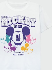 Brands In White Boys Disney Mickey Mouse Original 100% Cotton T-Shirt - Image 4 of 4